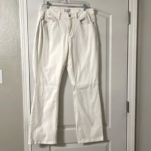 Judy Blue White Bootcut Jeans with Slit at Ankle 16W